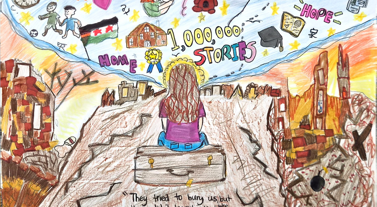 Photo: Second Place Primary Artwork by Tala Haddad from St Patrick's Primary Guildford